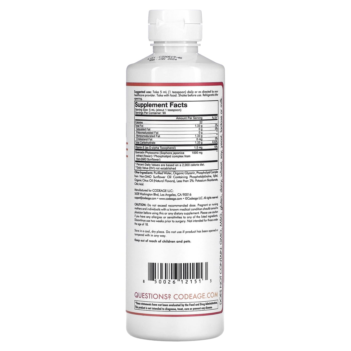 Unlock the Power of Quercetin with CodeAge's Liposomal Delivery Formula - Image 2