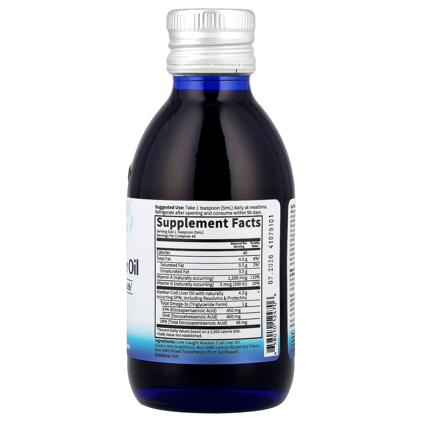 Garden of Life, Dr. Formulated, Alaskan Cod Liver Oil, Lemon, 6.76 fl oz (200 ml)