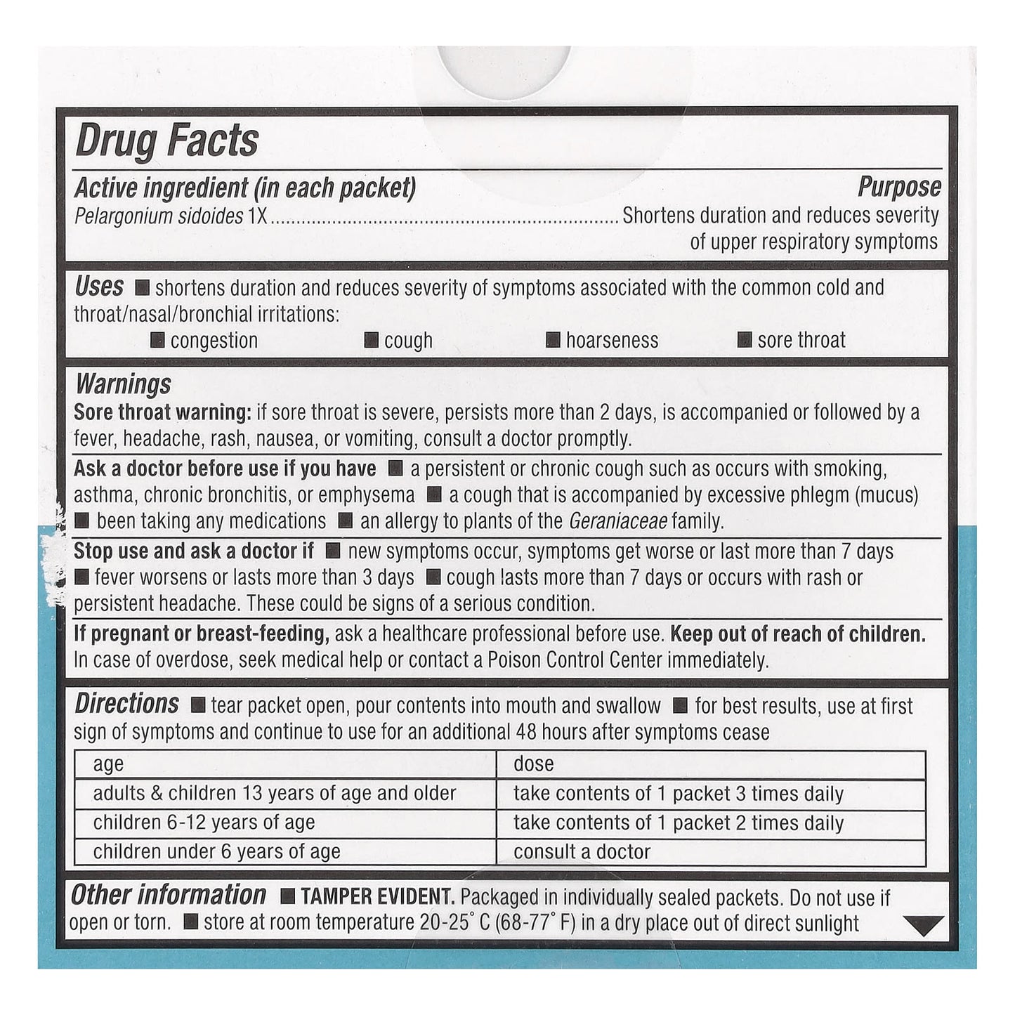 Nature's Way, Umcka, Kids ColdCare, FastActives, For Ages 6 and UP, Cherry, 10 Powder Packets, 0.024 oz (0.7 g) Each