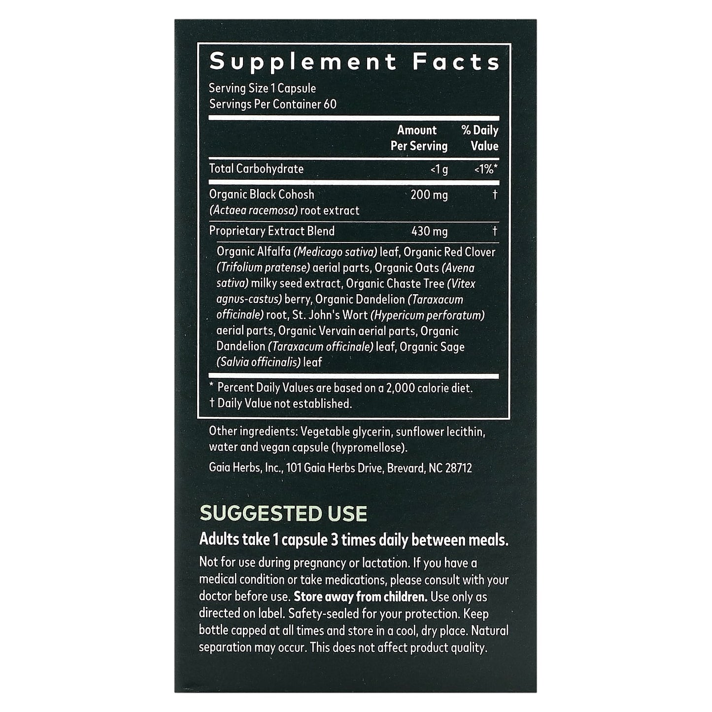 Gaia Herbs Menopause Support Daytime Vitamin Supplement - Image 2