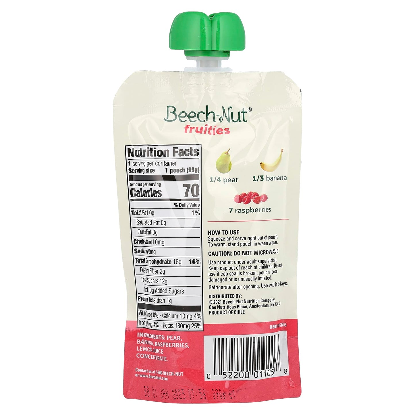 Nourishing Beech-Nut Fruities for 6+ Month Babies, 12 Pouches - Image 2