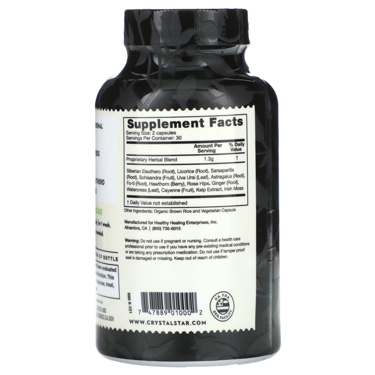 Adrenal Support Supplement for Stress Relief & Fatigue | Crystal Star - Image 2