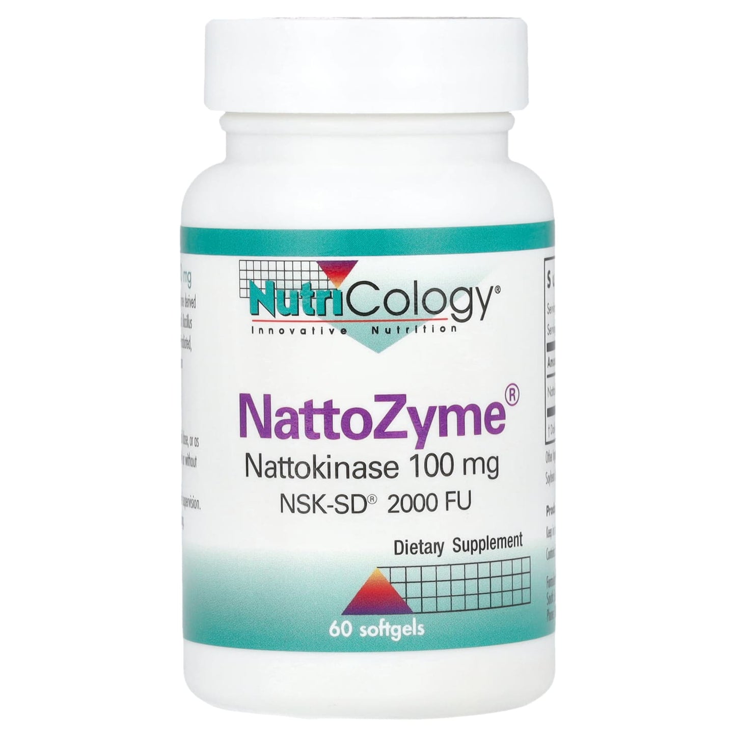 Nutricology, NattoZyme® Nattokinase, 100 mg (2,000 FU), 60 Softgels - Image 1