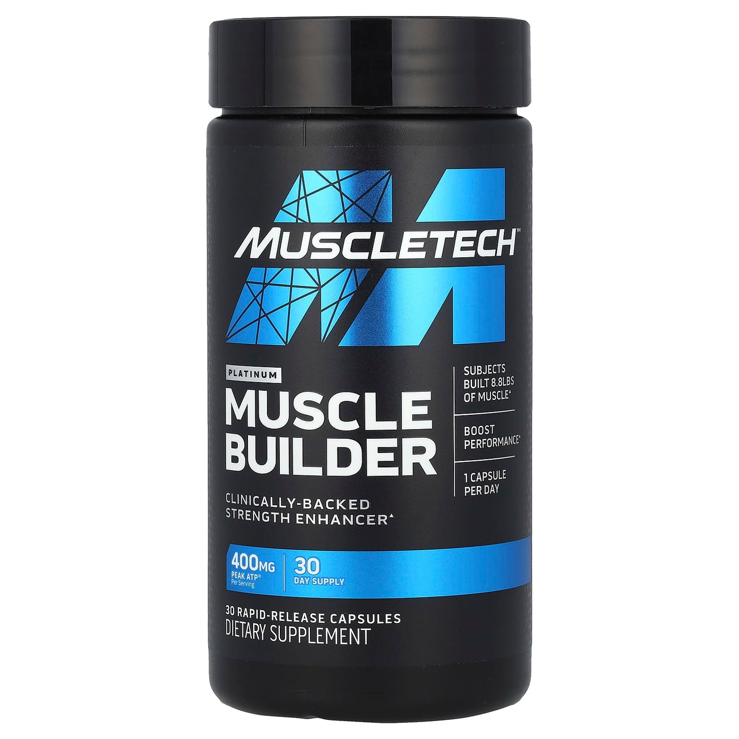 MuscleTech, Platinum Muscle Builder, 400 mg, 30 Rapid-Release Capsules - Image 1