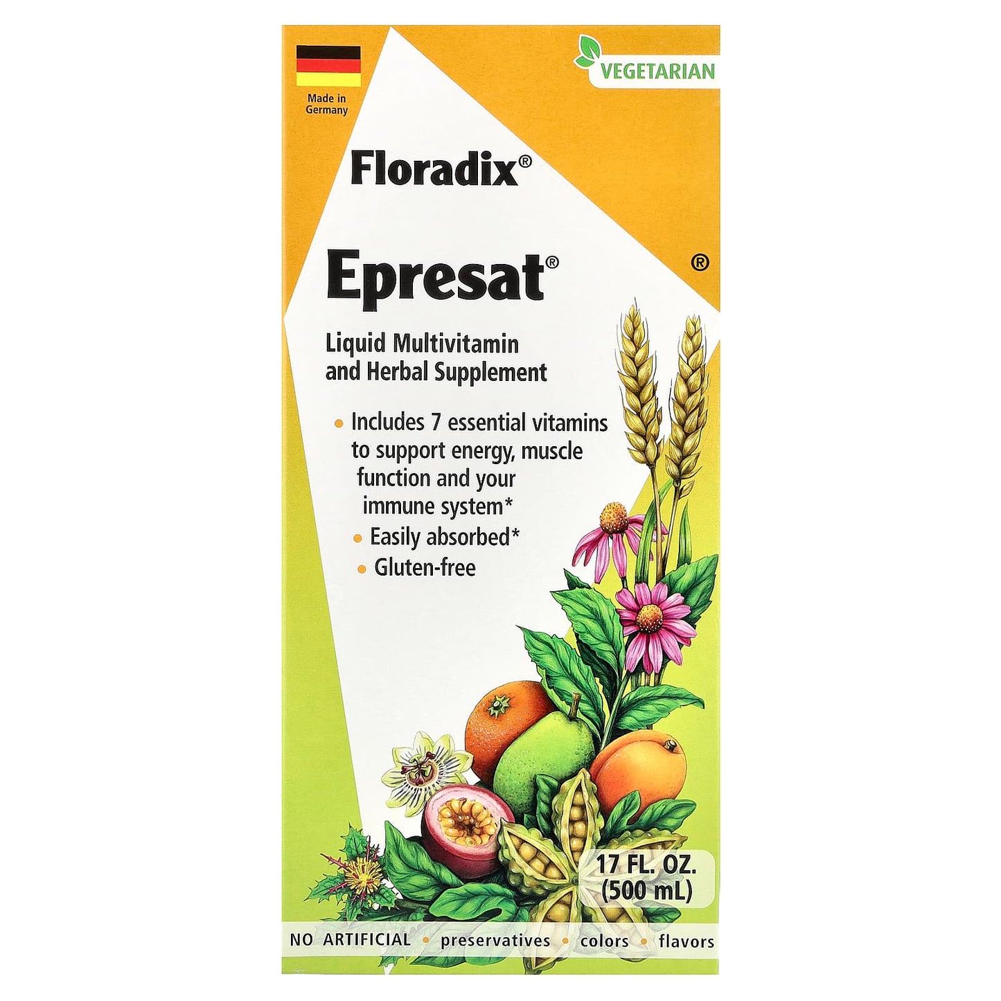 Floradix Epresat Liquid Multivitamin Supplement - 17 fl oz (500 ml) - Image 1