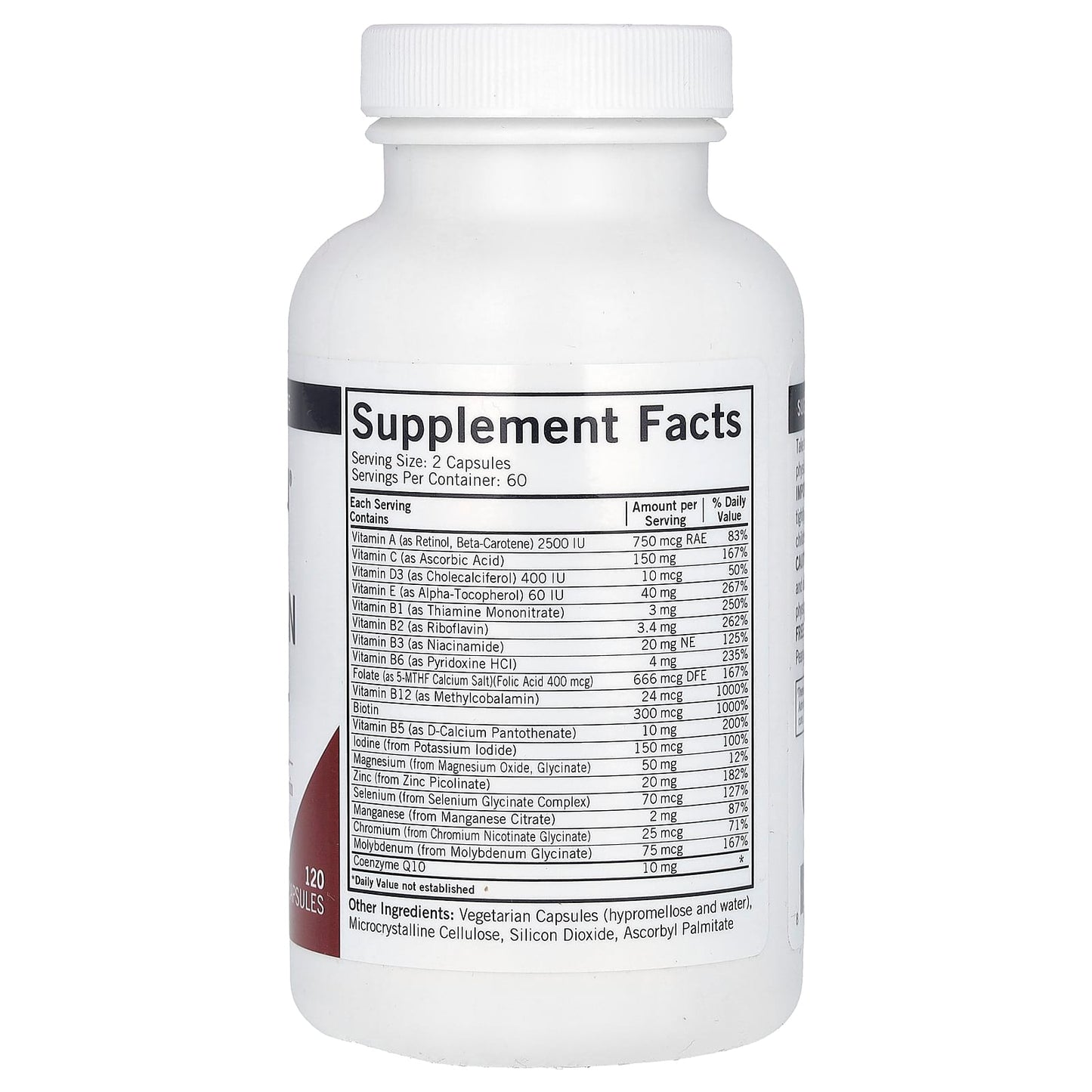 Kirkman Labs, Children's Multivitamin & Mineral with 5-MTHF, 120 Capsules - Image 2