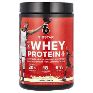 Six Star 100% Whey Protein Plus Powder for Muscle Recovery & Immune Support