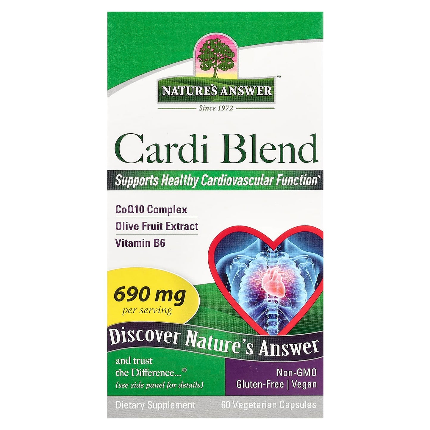 Nature's Answer, Cardi Blend, 60 Vegetarian Capsules - Image 1