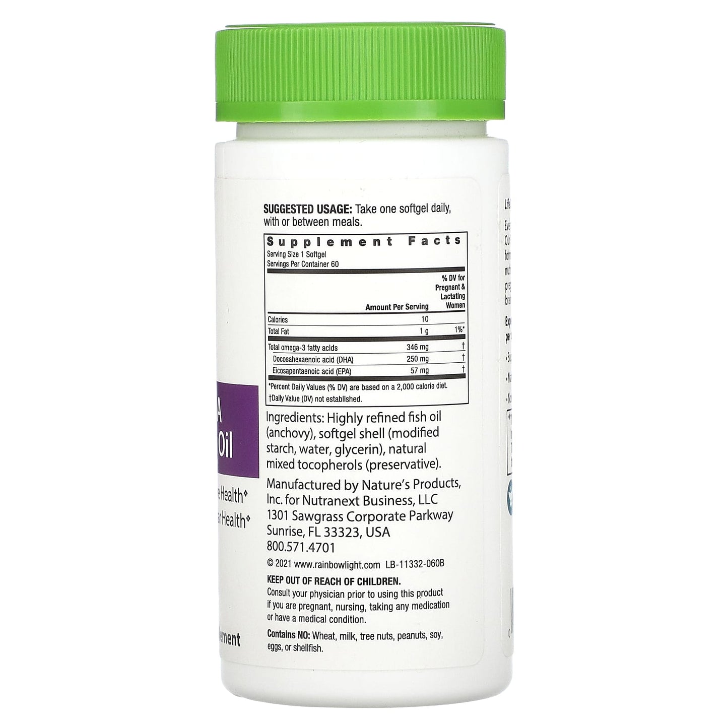 Rainbow Light, Prenatal DHA, Omega-3 Fish Oil, 60 Softgels - Image 2