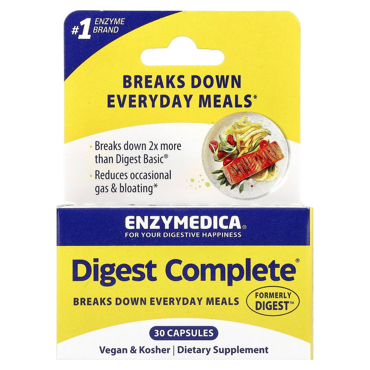Enzymedica Digest Complete 30 Capsules - Break Down Everyday Meals - Image 1