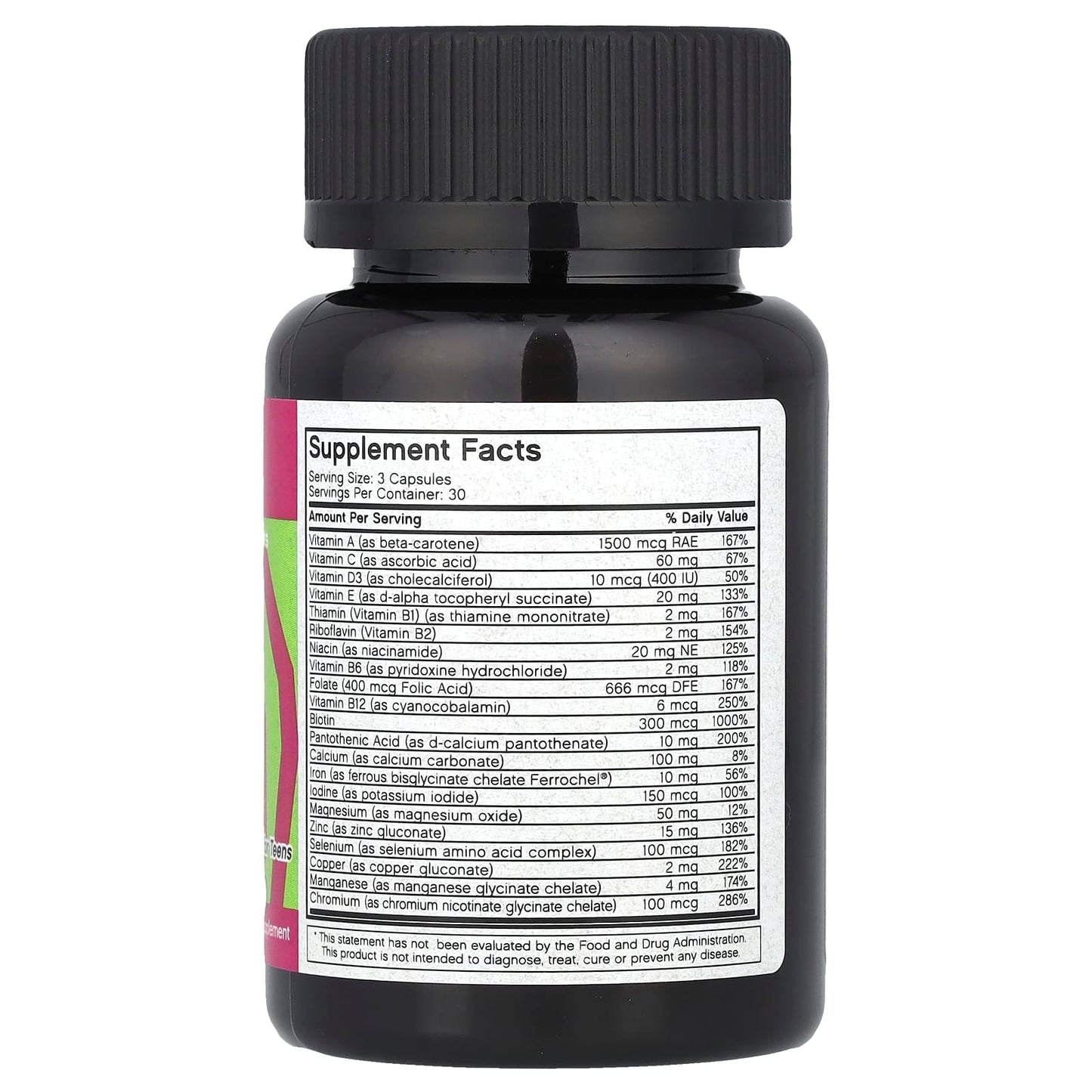Futurebiotics M.V. Teen Multi-Vitamin & Mineral Formula - 90 Capsules - Image 2
