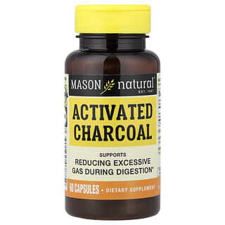 Activated Charcoal Supplement for Digestive Relief - 60 Capsules