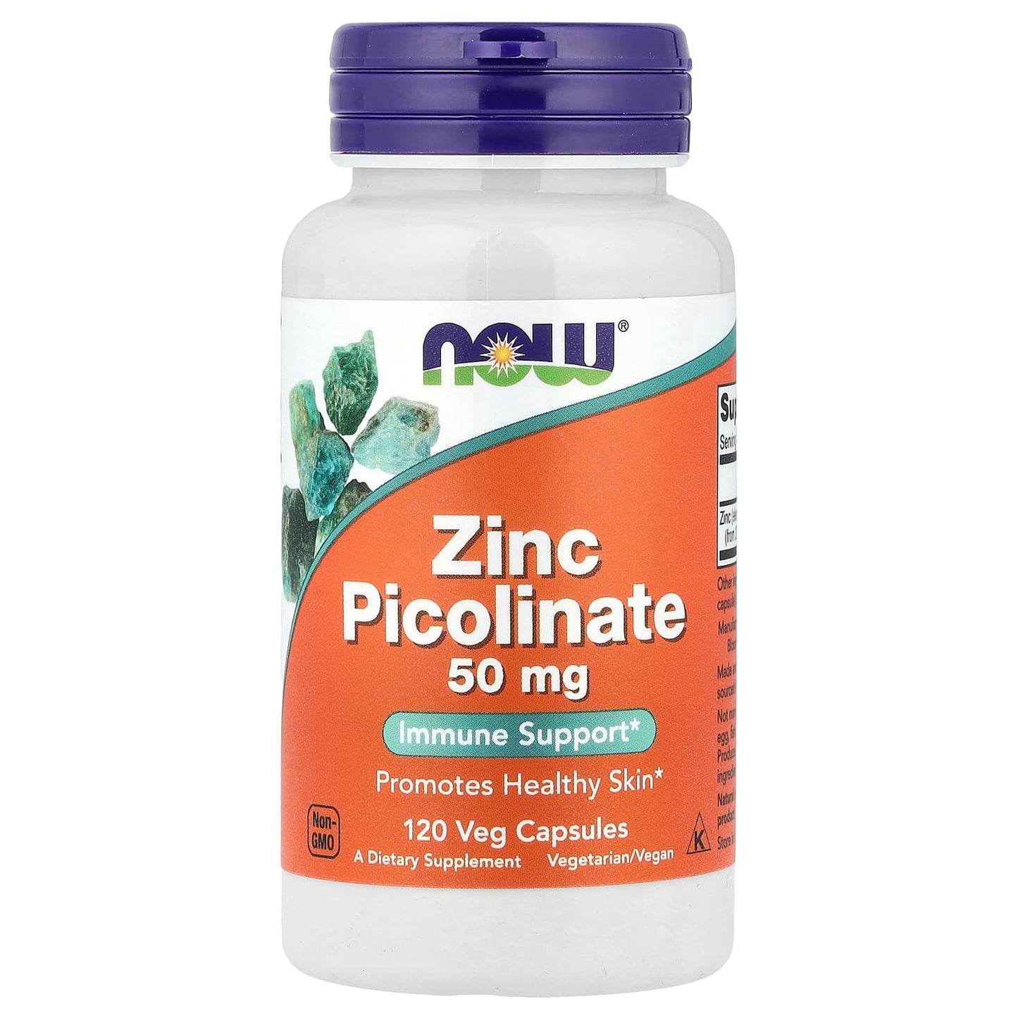 NOW Foods, Zinc Picolinate, 50 mg, 120 Veg Capsules - Image 1