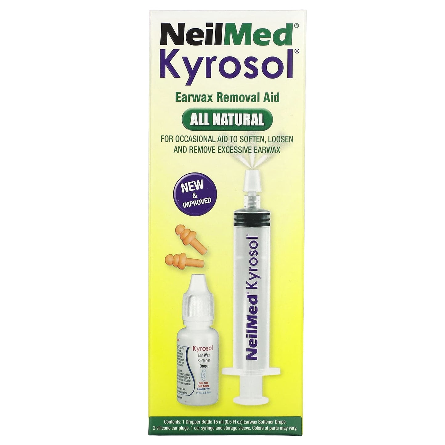 NeilMed, Kyrosol Earwax Removal Aid, Alcohol Free, 5 Piece Kit - Image 1