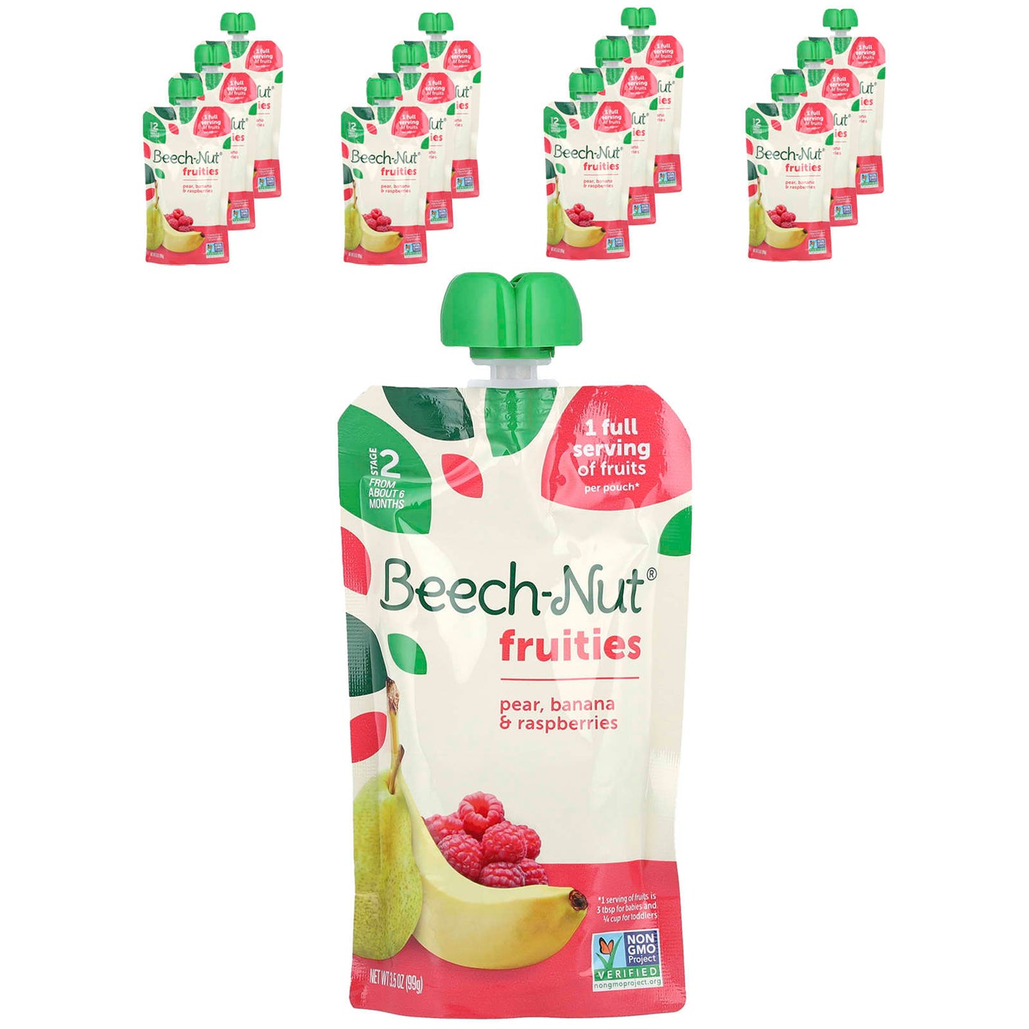 Nourishing Beech-Nut Fruities for 6+ Month Babies, 12 Pouches - Image 1