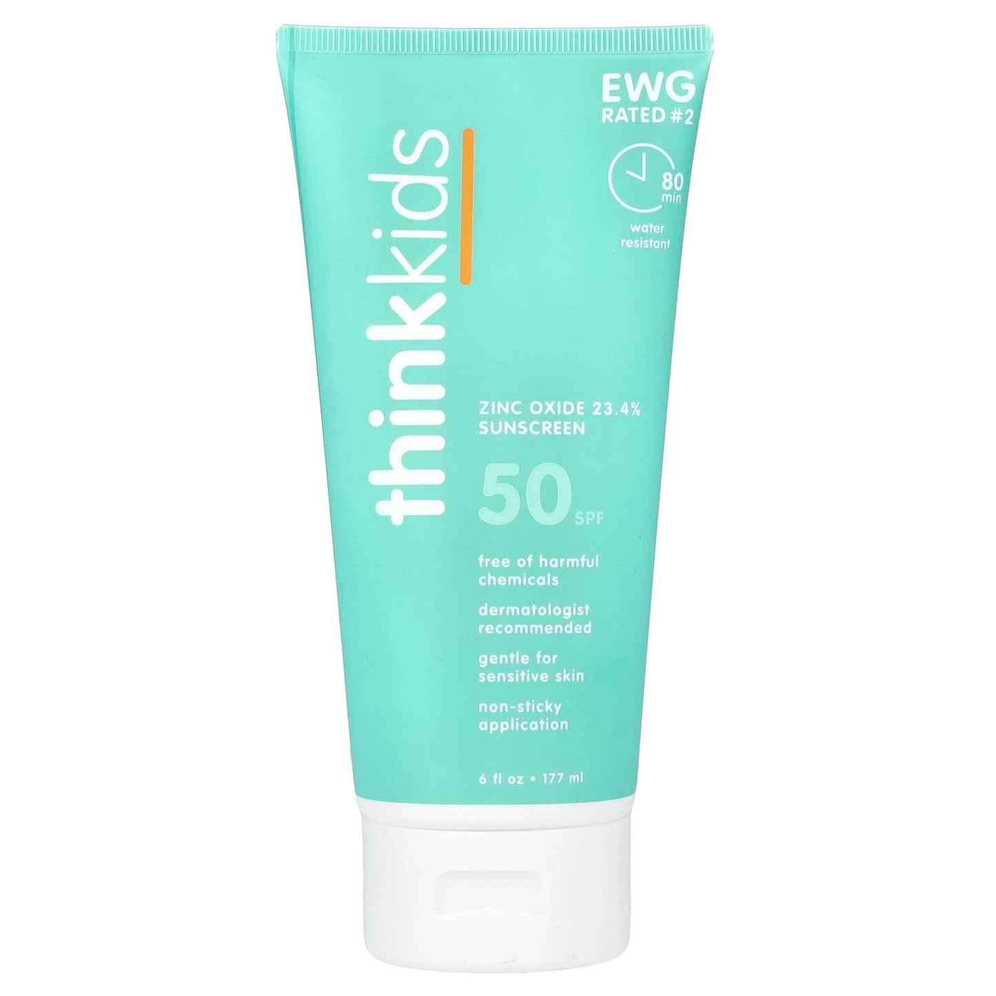 think, Thinkids, Zinc Oxide Sunscreen, SPF 50, 6 fl oz (177 ml) - Image 1