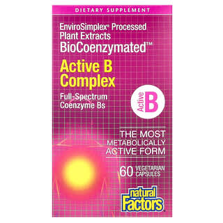BioCoenzymated Active B Complex - 60 Veg Capsules | Natural Factors