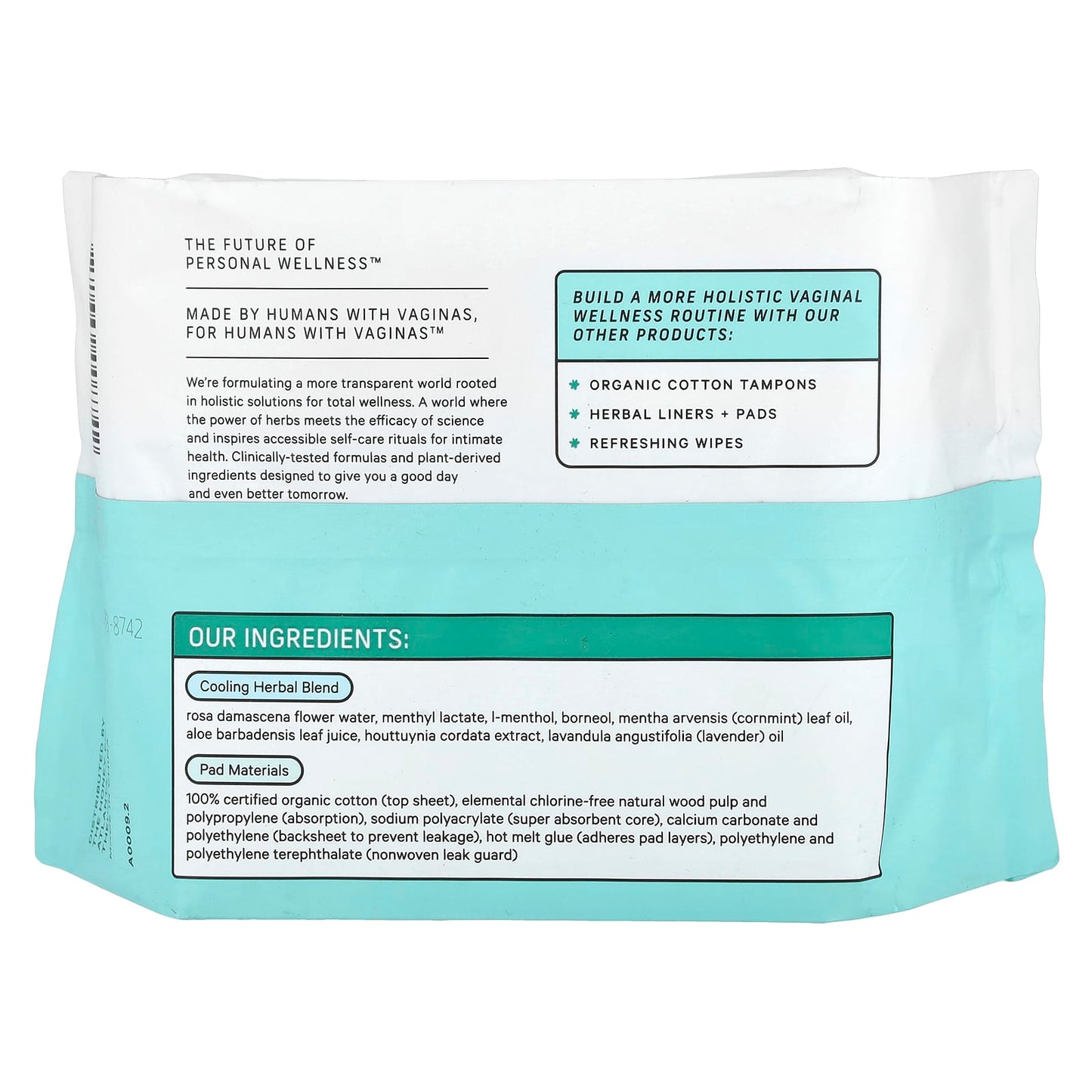 The Honey Pot Company, Organic Herbal-Infused Pads with Wings, Super, 16 Count - Image 2