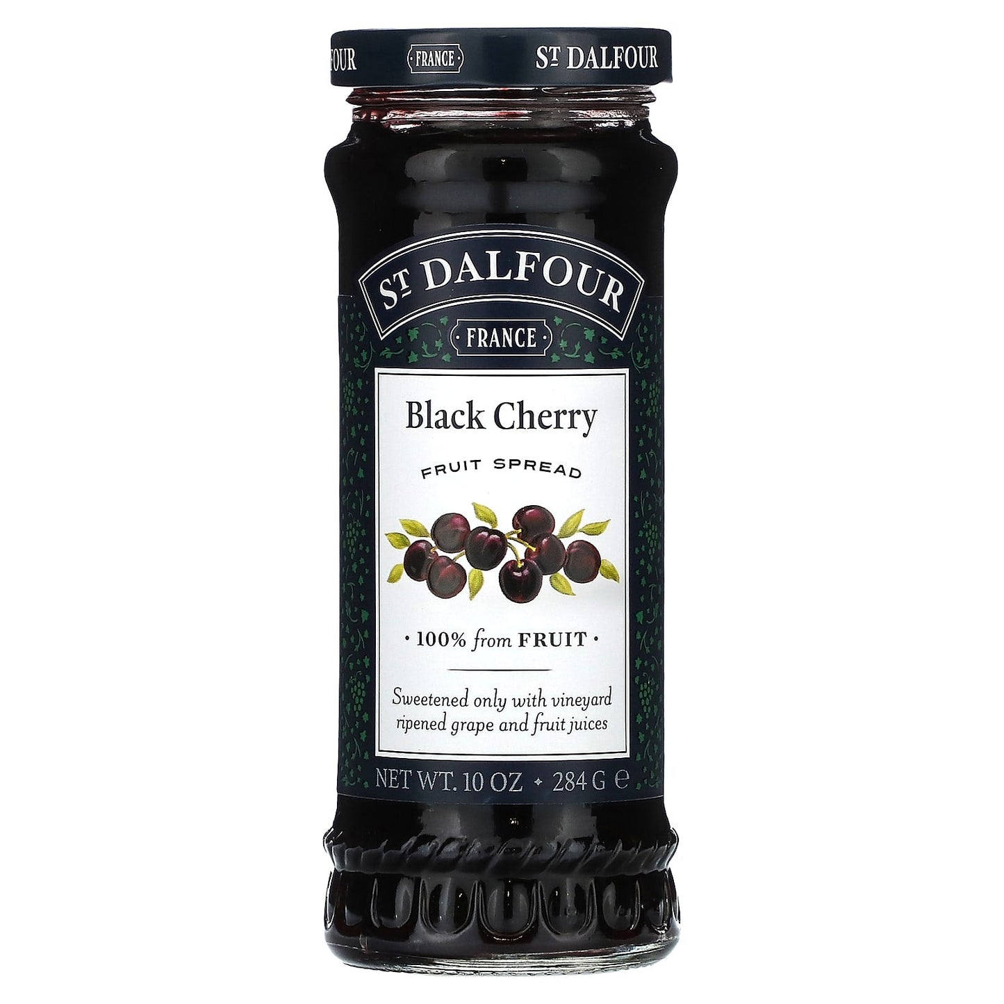 St. Dalfour, Black Cherry Fruit Spread, 10 oz (284 g) - Image 1