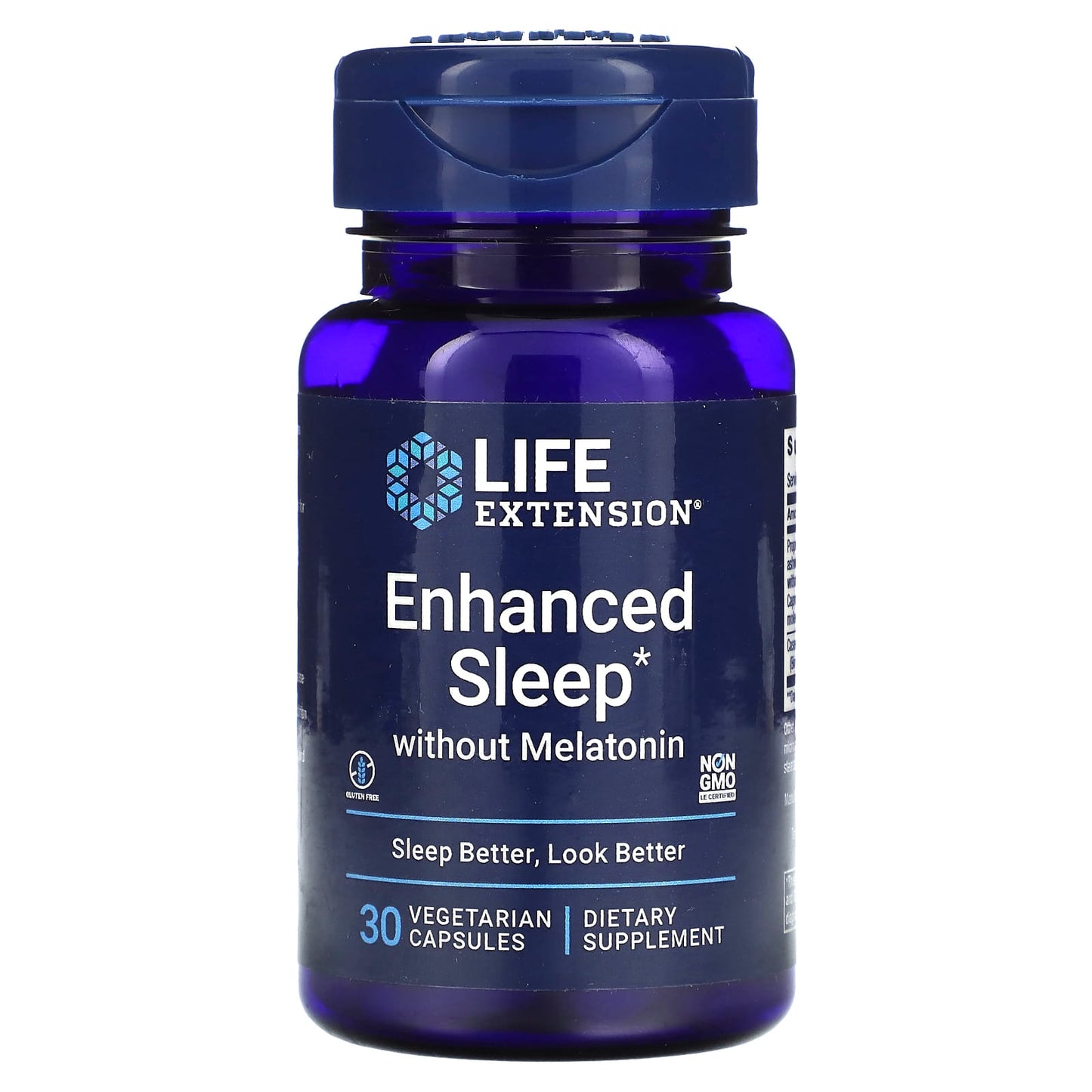 Life Extension, Enhanced Sleep without Melatonin, 30 Vegetarian Capsules - Image 1