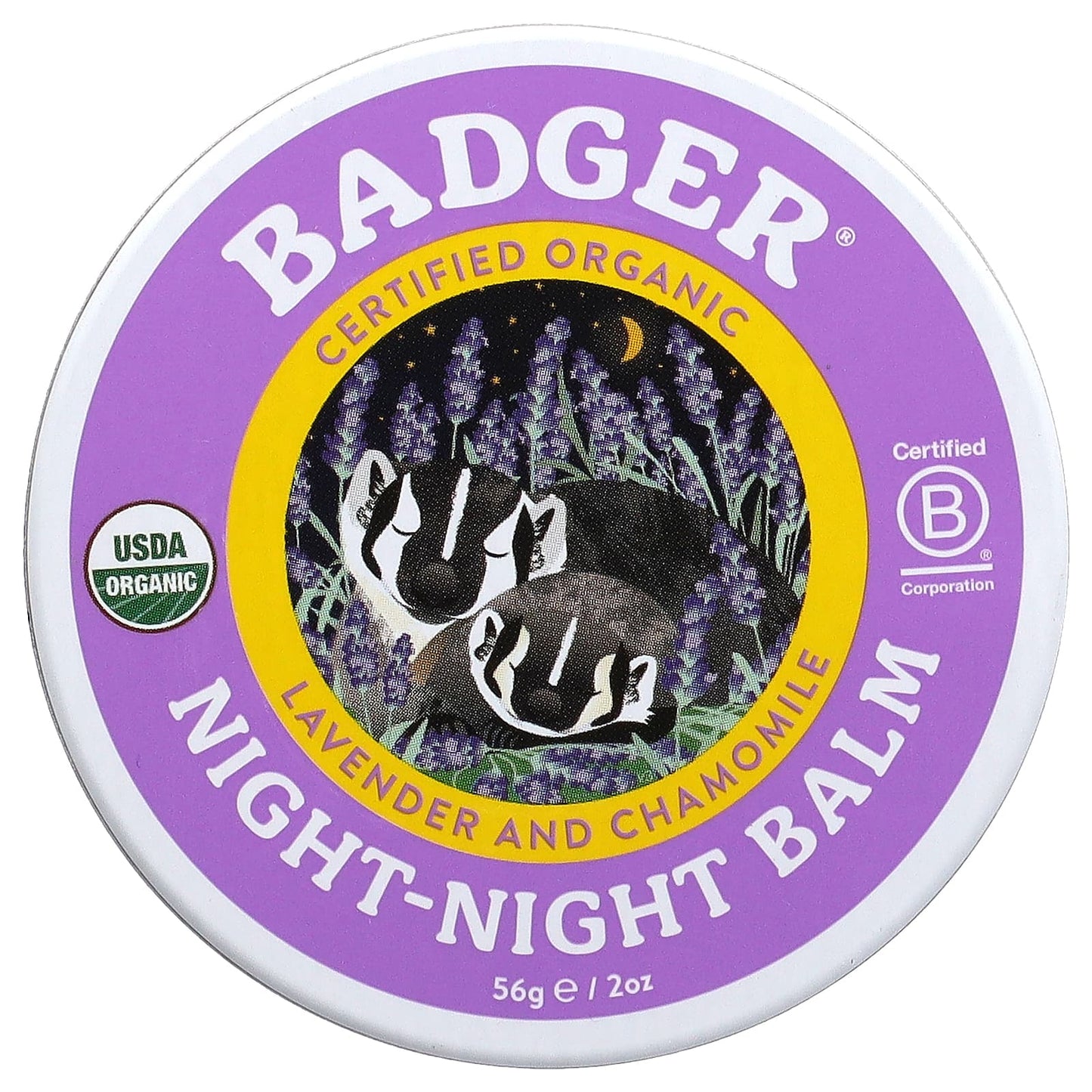 Badger Organic Night-Night Balm for Kids, Lavender & Chamomile, 2oz - Image 1