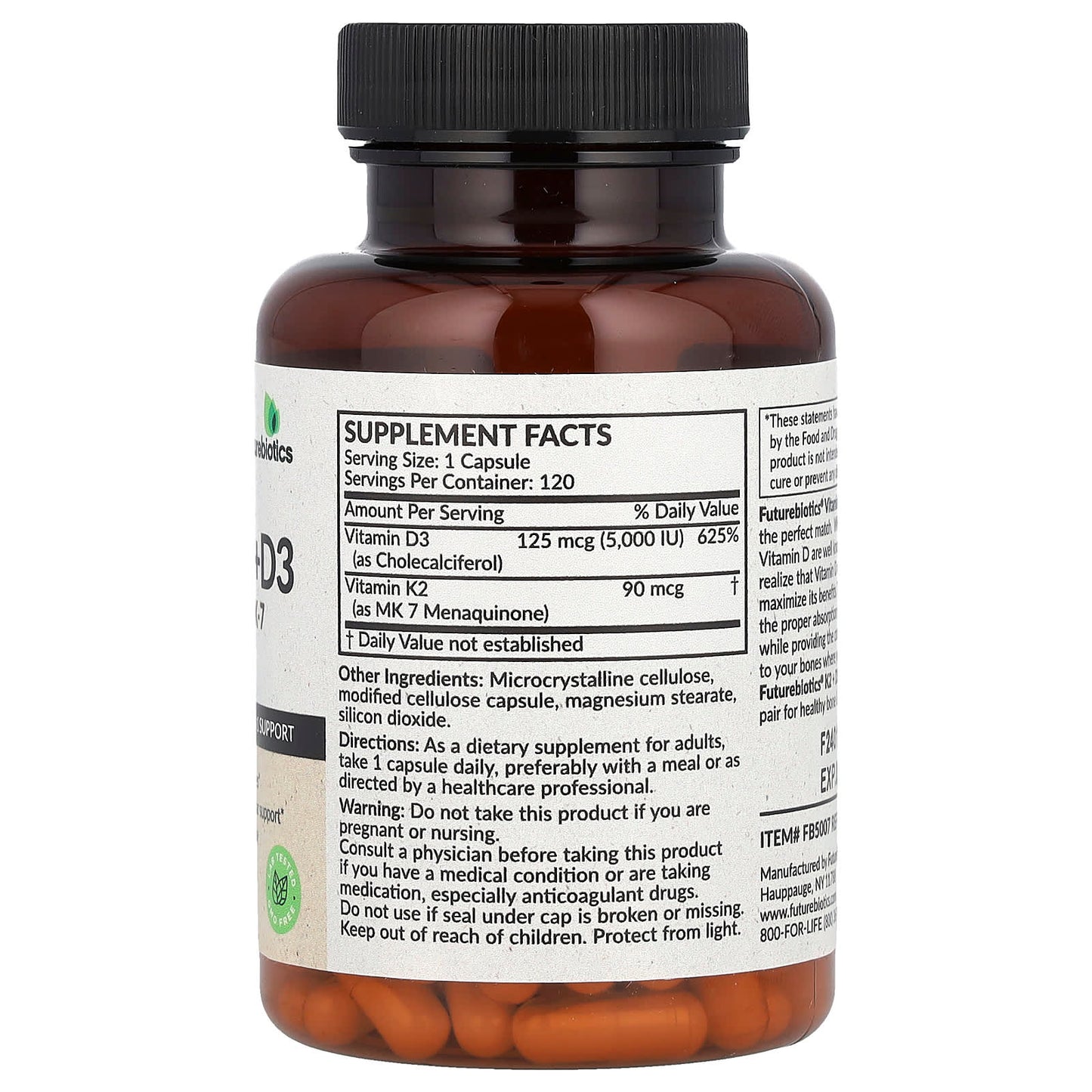 Futurebiotics Vitamin K2 + D3: Support Strong Bones & Heart Health - Image 2