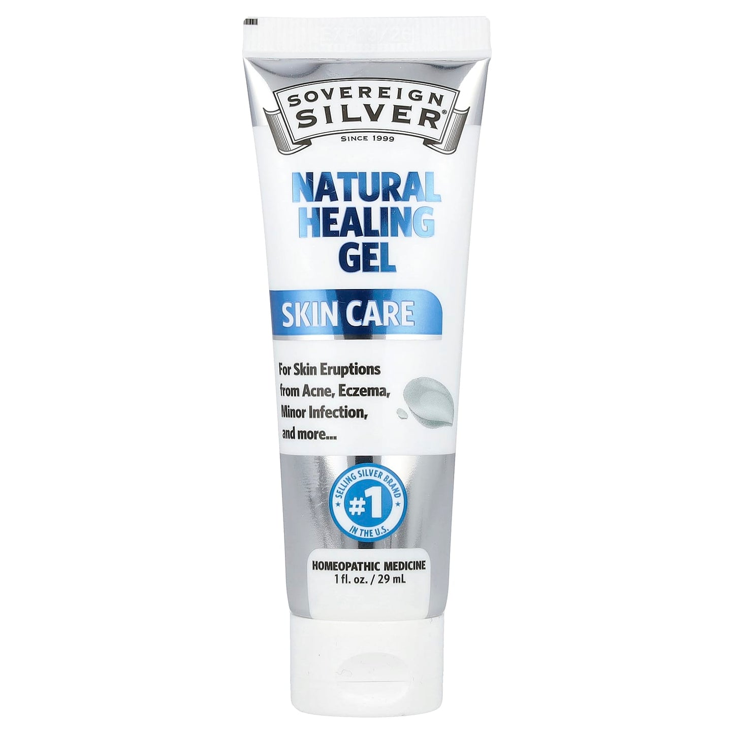 Sovereign Silver, Natural Healing Gel, Skin Care, 1 fl oz (29 ml) - Image 1