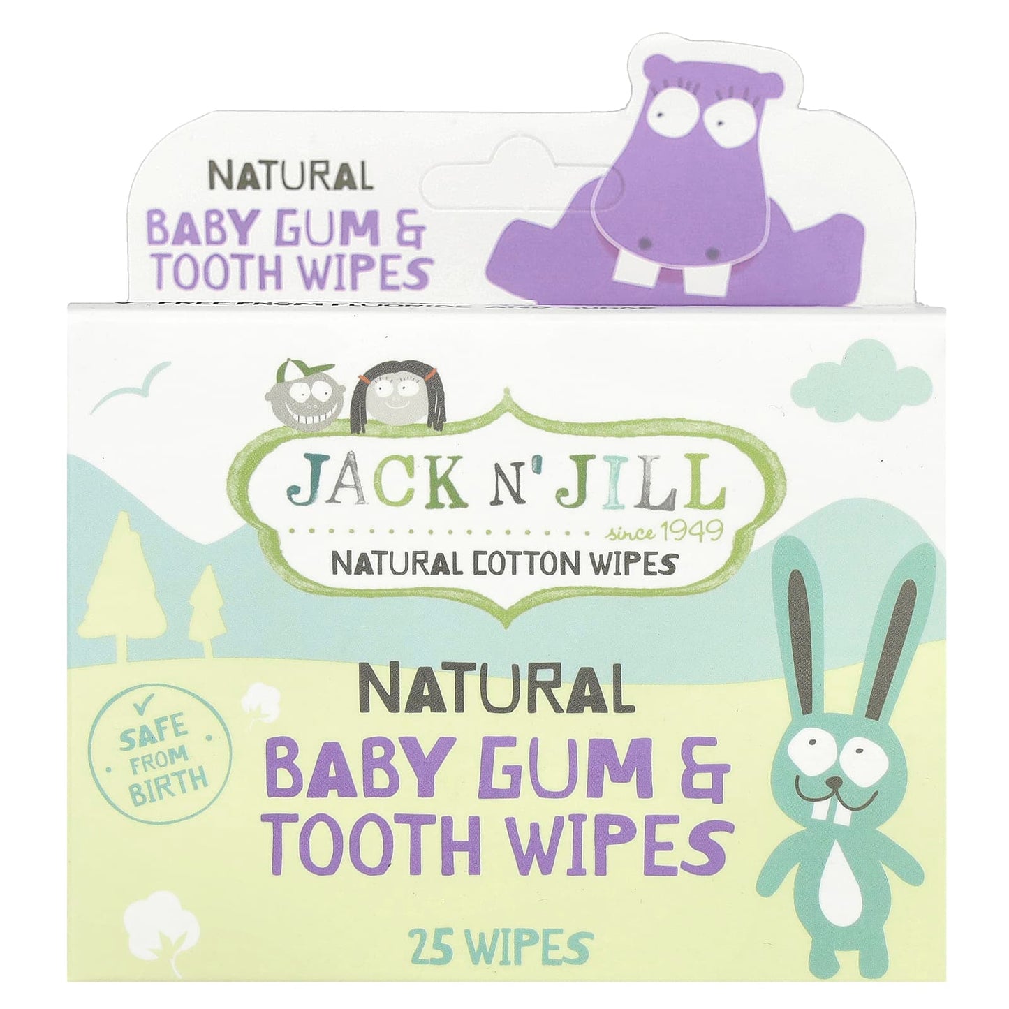 Natural Baby Gum & Tooth Wipes by Jack n' Jill | 25 Wipes - Image 1