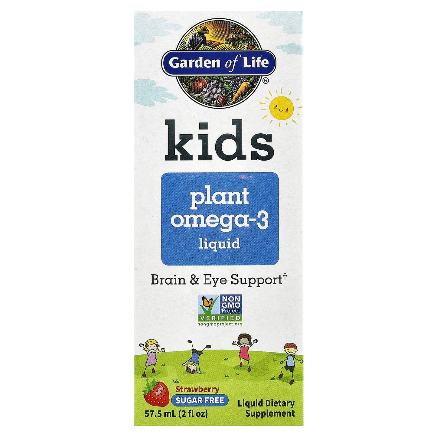 Garden of Life Kids Omega-3 Liquid, Brain & Eye Support, Vegan, 2 fl oz - Image 1
