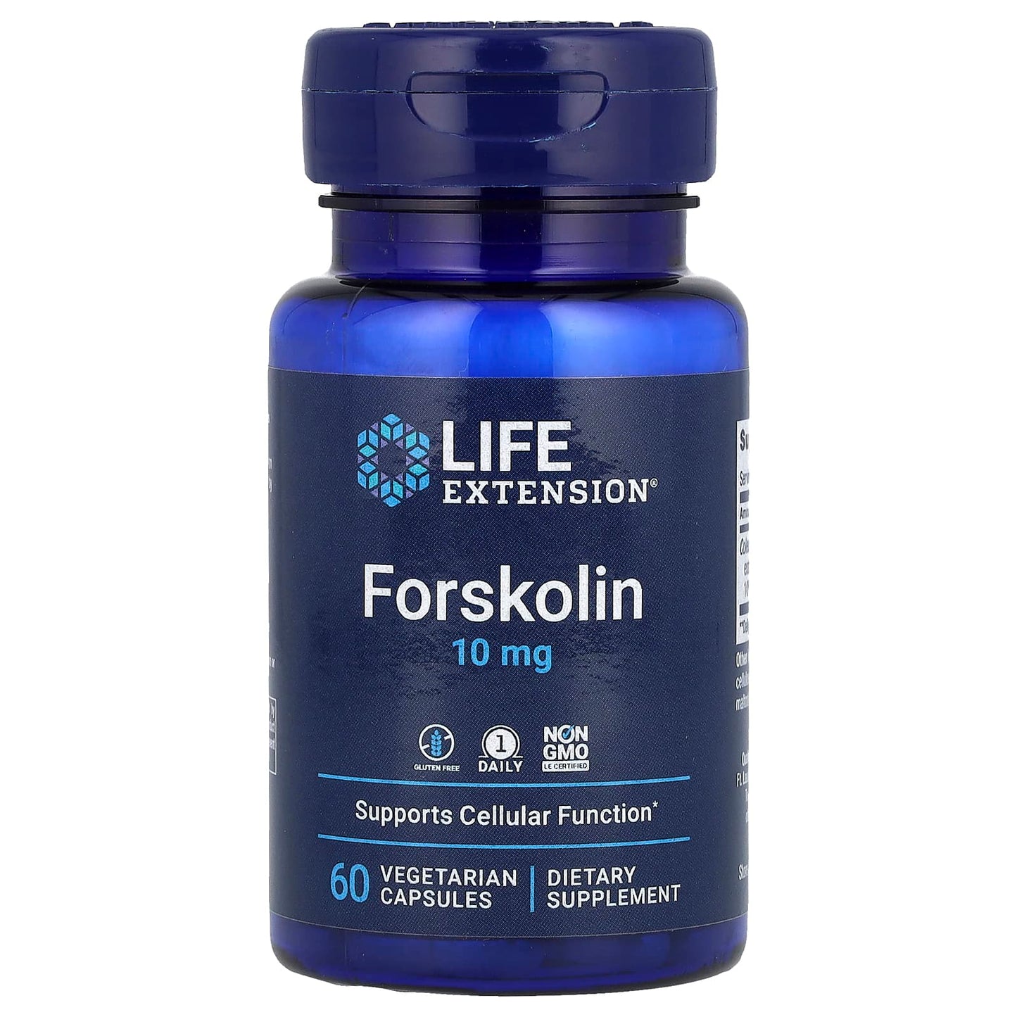 Life Extension, Forskolin, 10 mg, 60 Vegetarian Capsules - Image 1