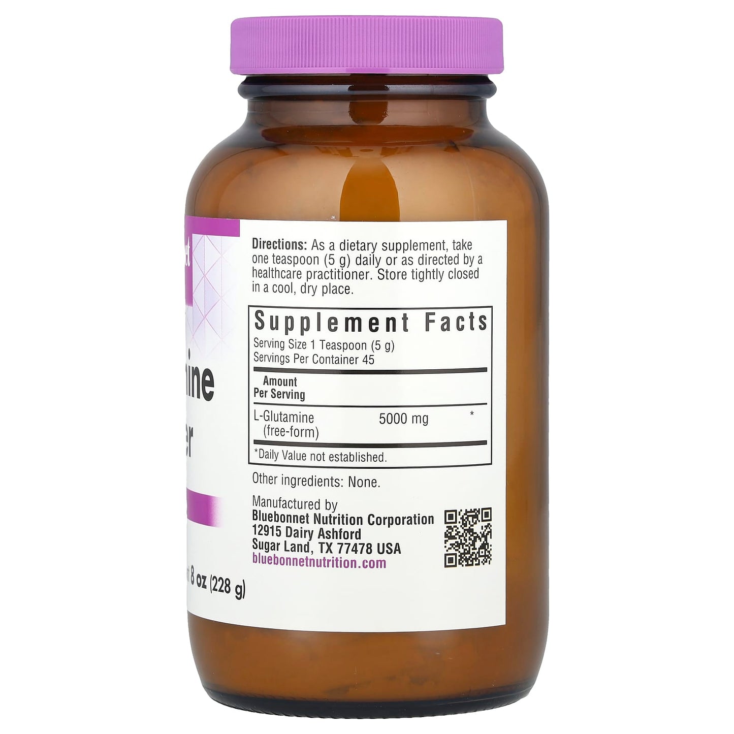 Bluebonnet Nutrition, L-Glutamine Powder, 8 oz (228 g)