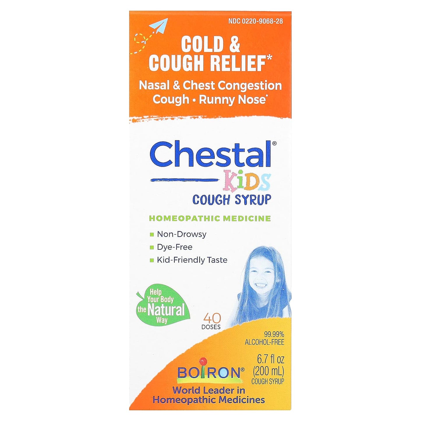 Natural Cold & Cough Relief for Kids - Boiron Chestal Syrup 6.7 fl oz - Image 1
