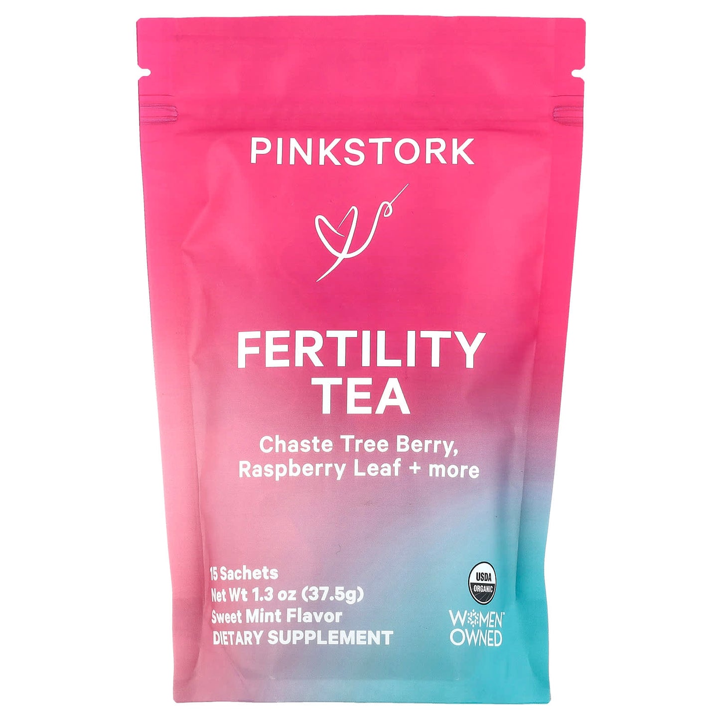 Pink Stork, Fertility Tea, Sweet Mint, 15 Sachets, 1.3 oz (37.5 g)