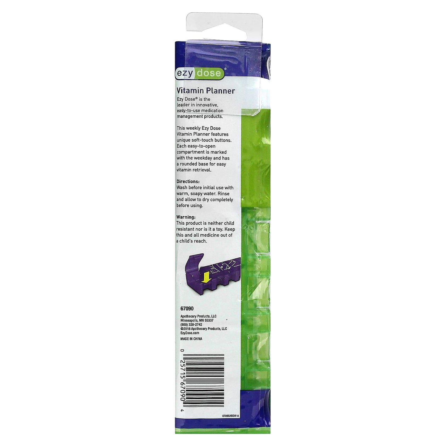 Ezy Dose Vitamin Planner Weekly - Soft-Touch Buttons, 2XL - Image 2