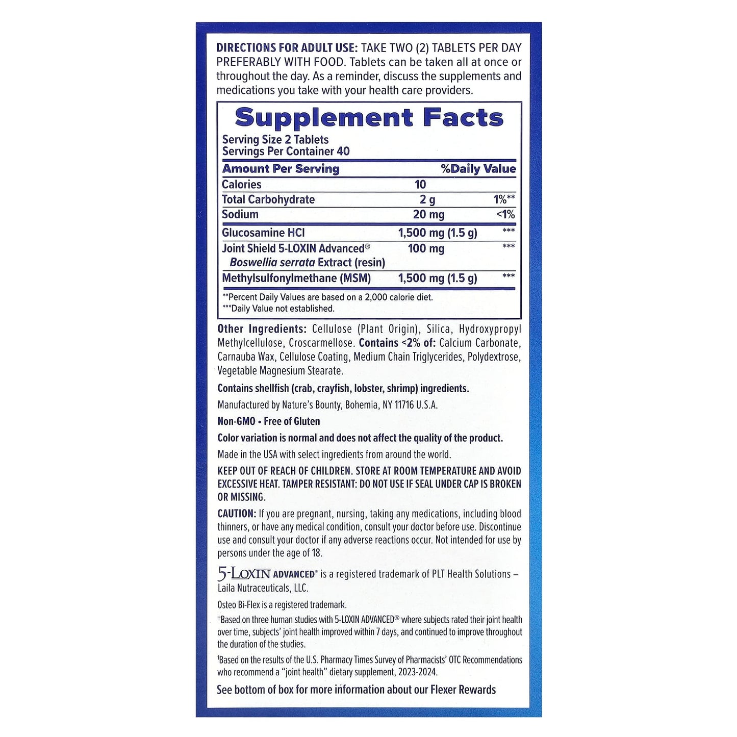 Osteo Bi-Flex, Joint Health, Triple Strength + MSM Formula, 80 Coated Tablets - Image 2