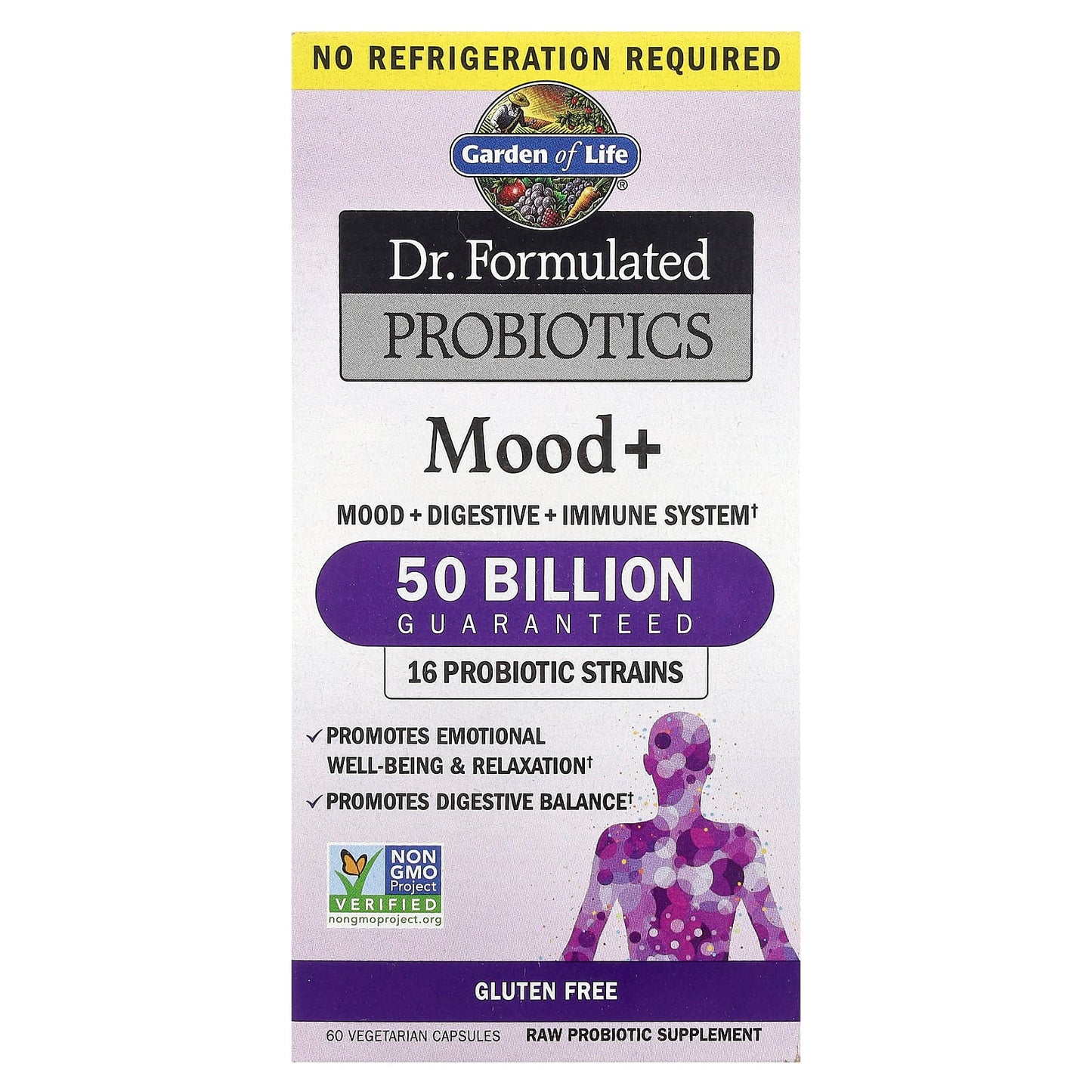Garden of Life Dr. Formulated Probiotics Mood+ for Digestive & Emotional Well-being - Image 1
