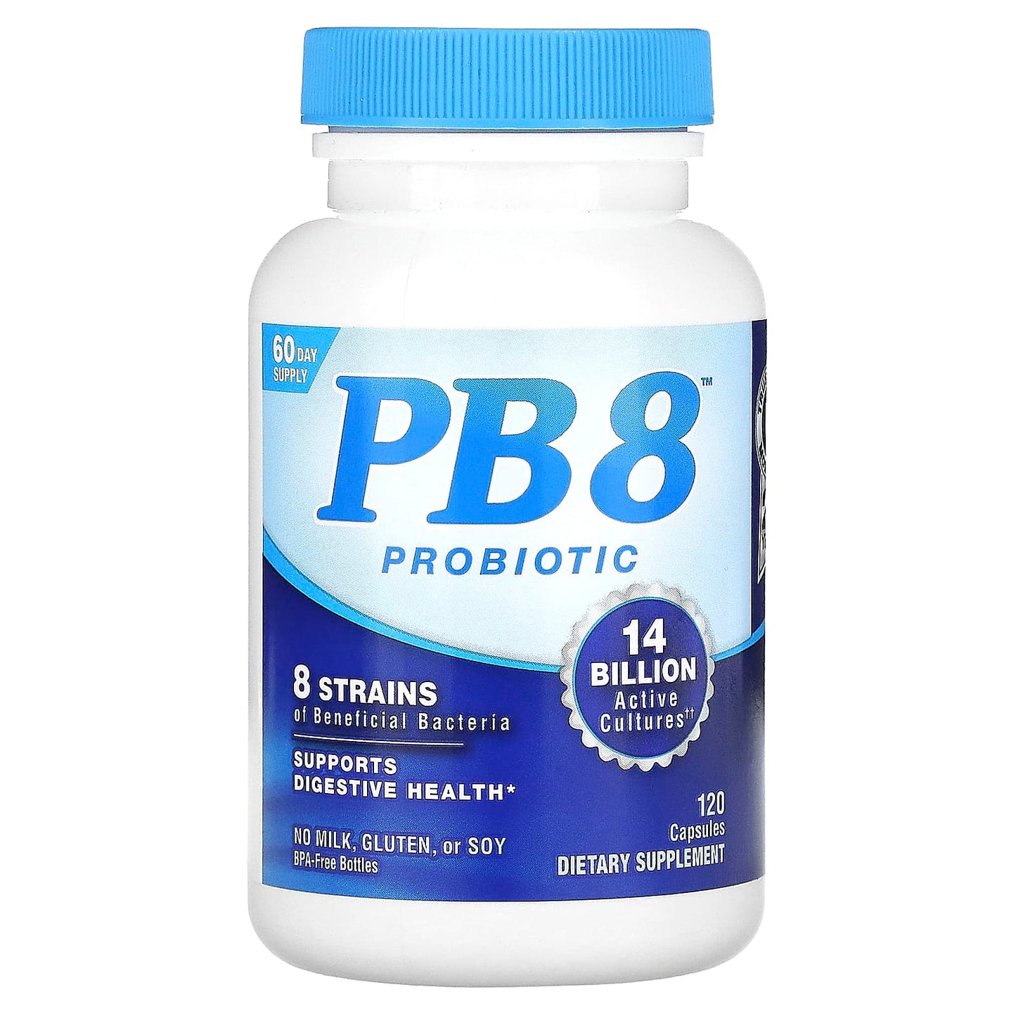 Nutrition Now, PB 8™ Probiotic, 14 Billion, 120 Capsules (7 Billion per Capsule) - Image 1