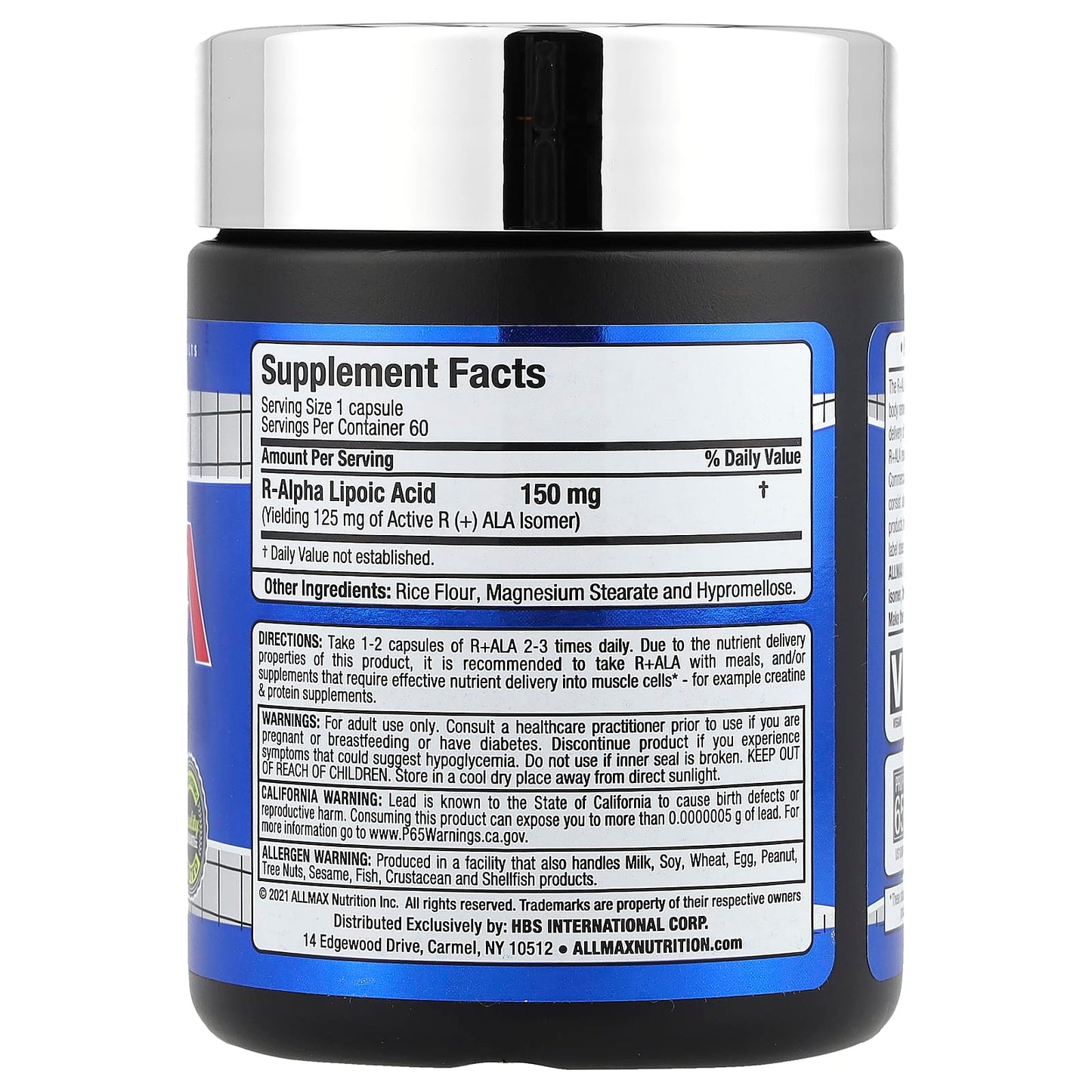 ALLMAX R+ALA 150mg, 60 Capsules - Boost Energy & Nutrient Delivery - Image 2