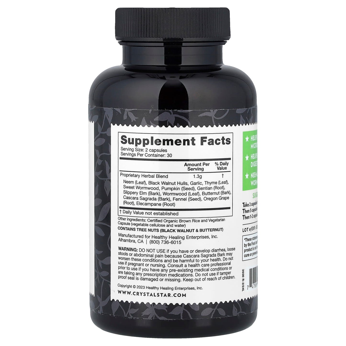 Crystal Star Para Purge, 60 Vegetarian Capsules for Gut Health - Image 2