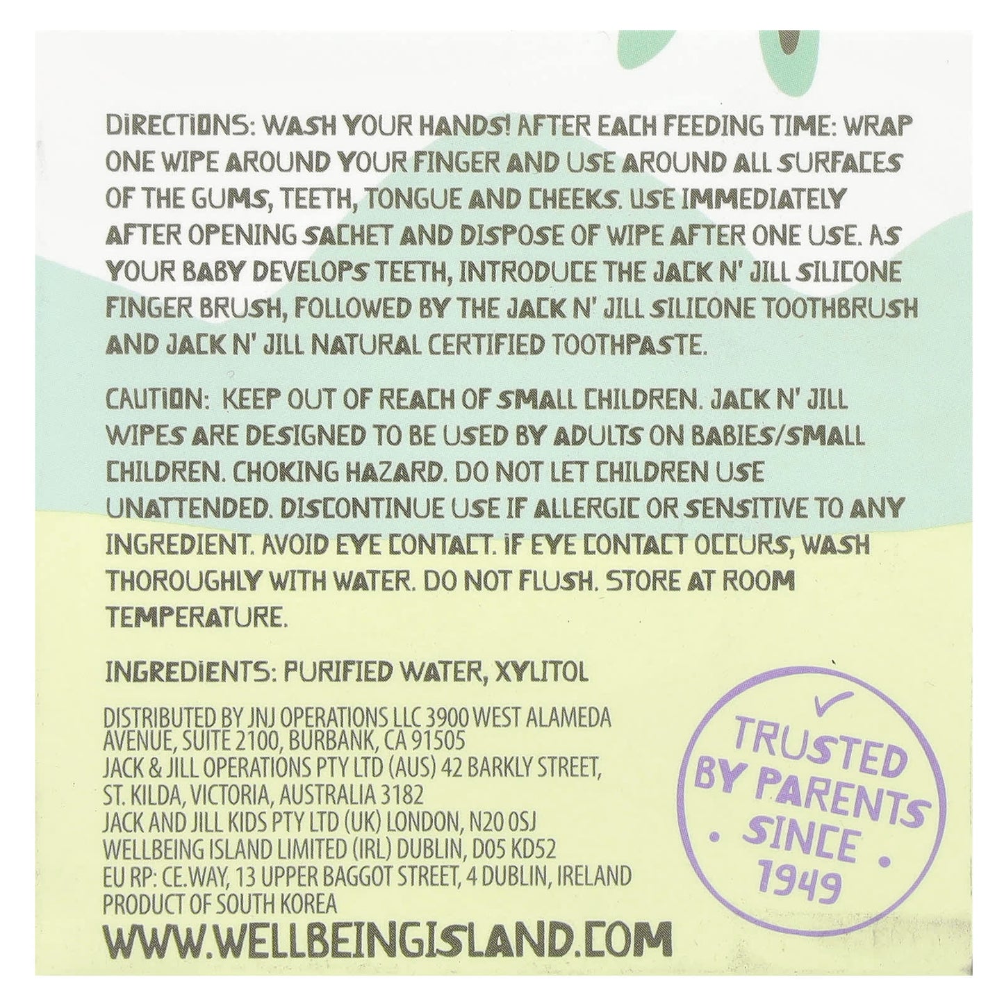 Natural Baby Gum & Tooth Wipes by Jack n' Jill | 25 Wipes - Image 2