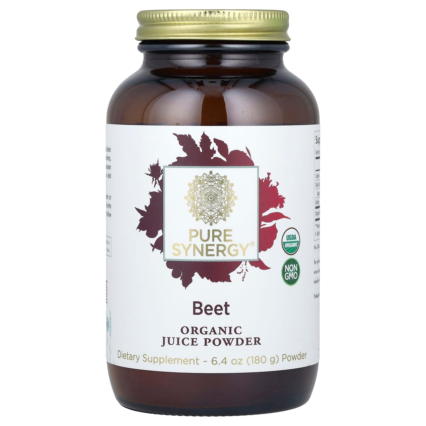 Pure Synergy, Beet, Organic Juice Powder, 6.4 oz (180 g) - Image 1