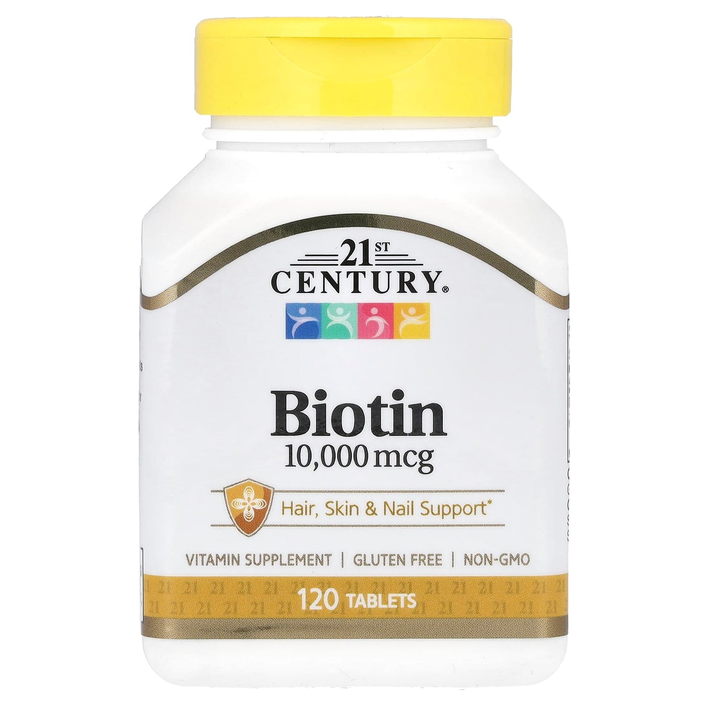 21st Century Biotin 10,000 mcg - 120 Tablets for Hair, Skin & Nail Support - Image 1