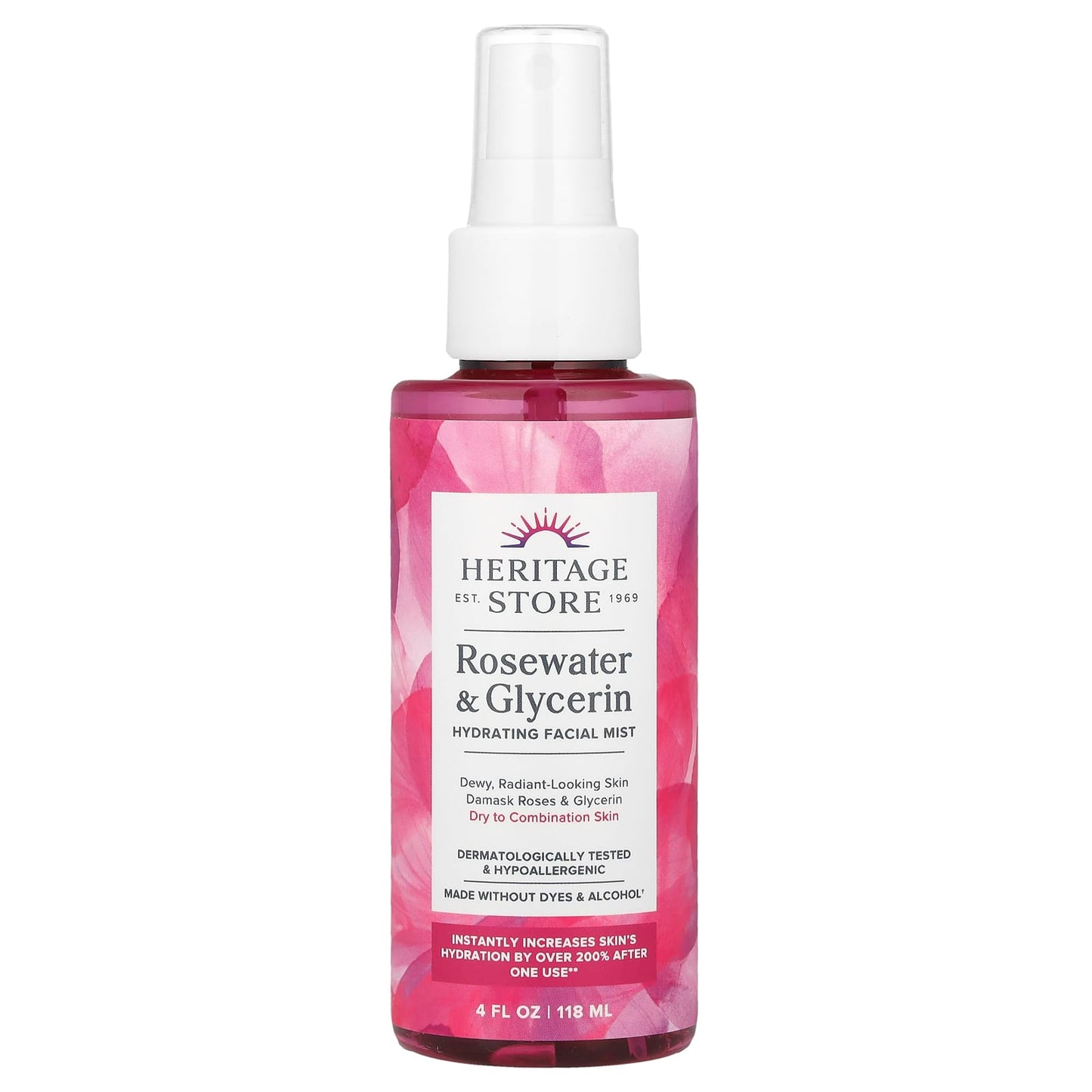 Damask Rose Hydrating Facial Mist - 4 fl oz | Heritage Store - Image 1