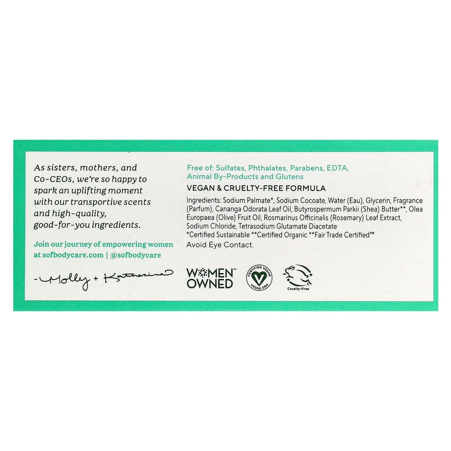 SoF, Triple Milled Bar Soap with Shea Butter, Lush Gardenia, 6 oz (170 g) - Image 2