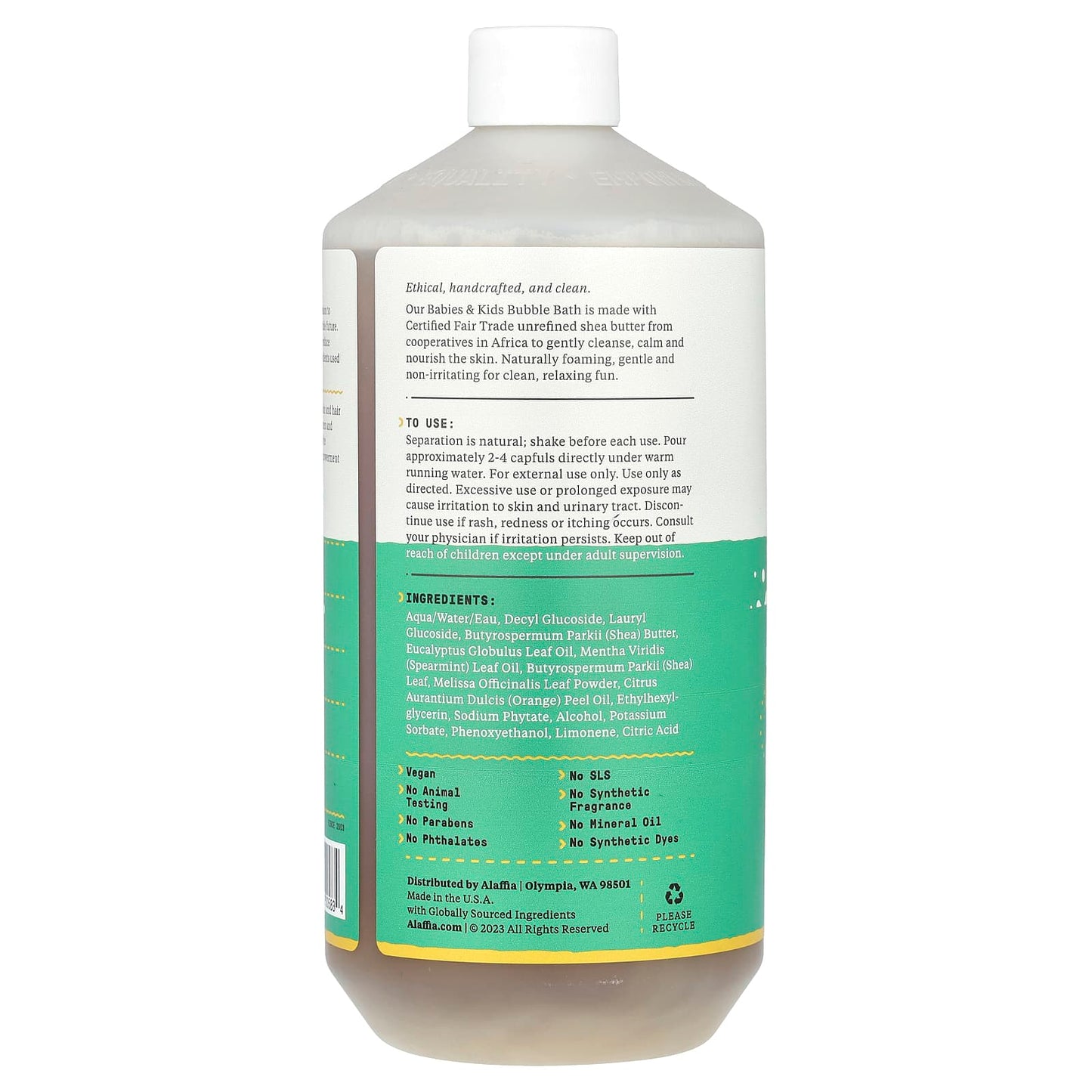 Eucalyptus Mint Bubble Bath for Kids - Cruelty Free & Natural - Image 2