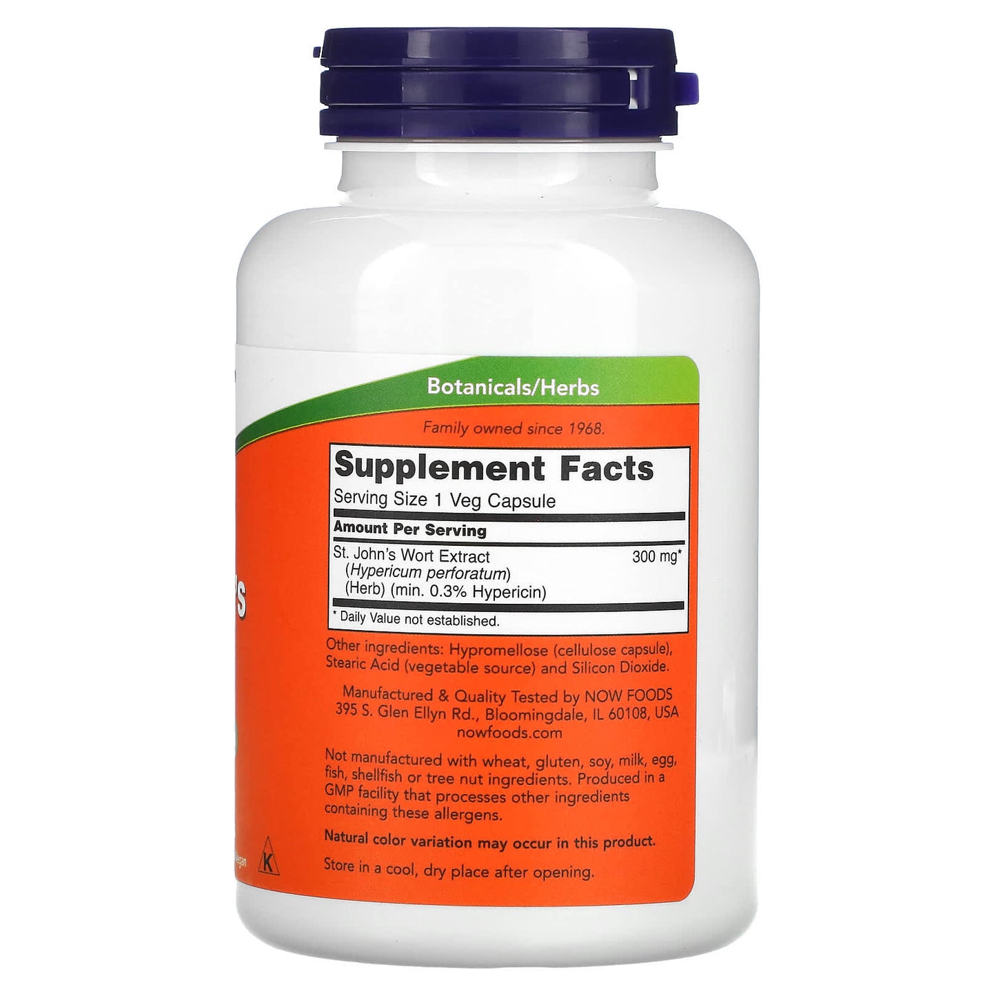 NOW Foods, St. John's Wort, 300 mg, 250 Veg Capsules - Image 2