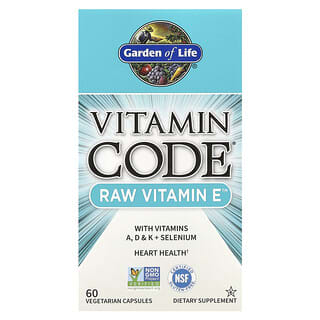 Raw Vitamin E Supplement by Garden of Life - 60 Capsules