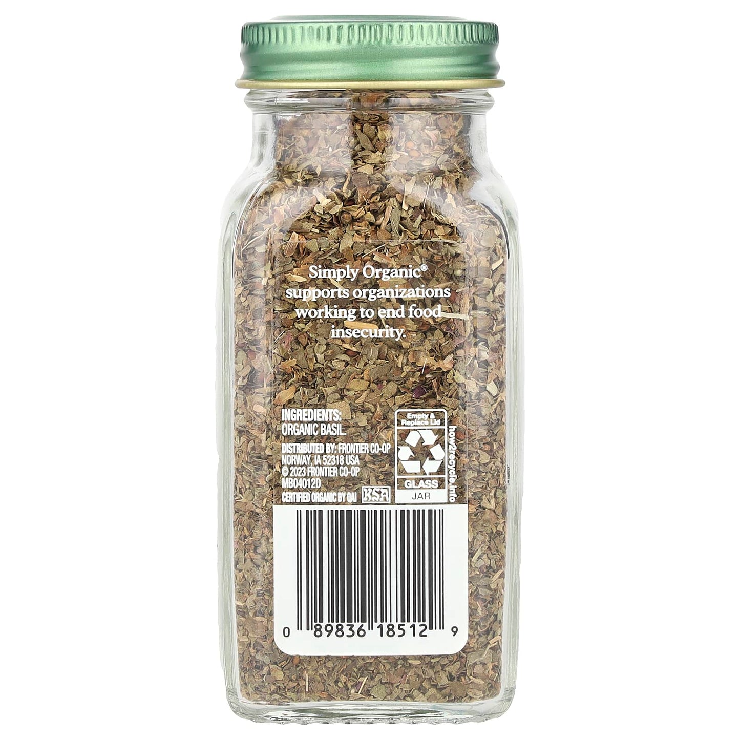 Simply Organic, Basil, 0.54 oz (15 g) - Image 2