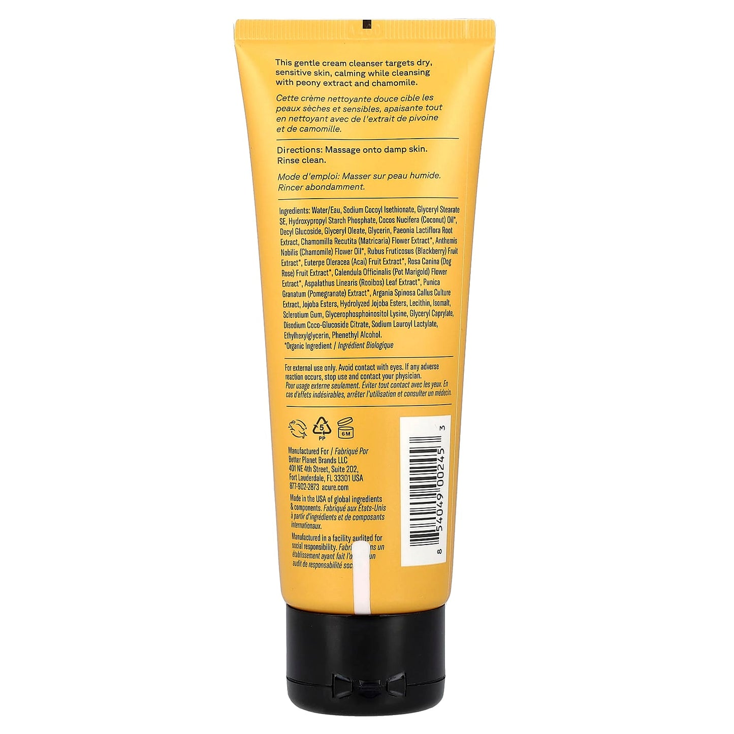 Sensitive Skin Cream Cleanser by Acure - Soothing & Non-Irritating - Image 2