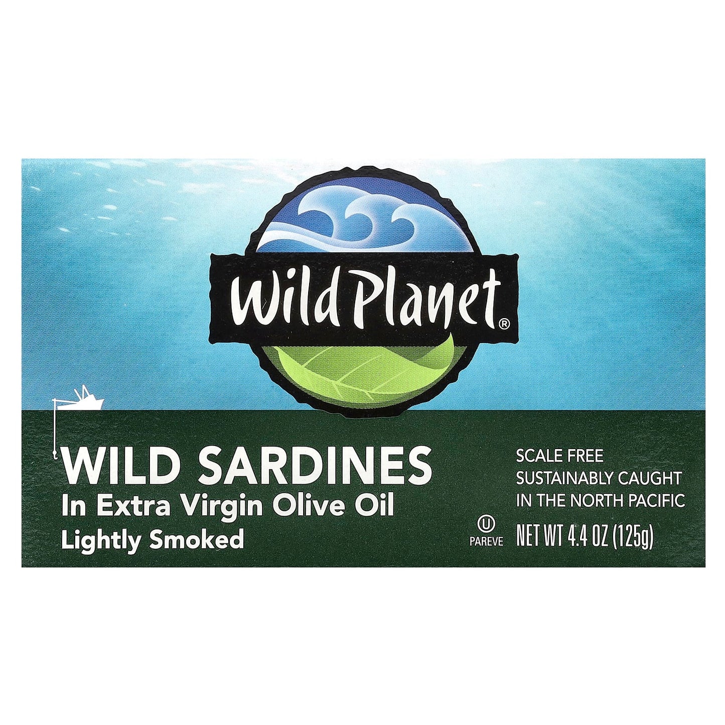 Wild Planet, Wild Sardines In Extra Virgin Olive Oil, Lightly Smoked, 4.4 oz (125 g) - Image 1